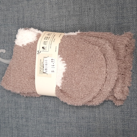 Socks Sox Sock Fuzzy Soft Slipper Thick Warm Cozy Unisex Hearts Love Fun Heart - Picture 2 of 3